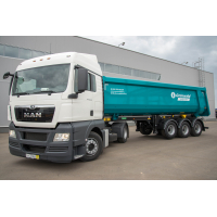 Полуприцеп самосвальный Грюнвальд 34 куба, BPW 3x9, 1220, Michelin HD, ПО