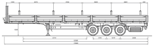 Полуприцепы бортовые Грюнвальд OSSt NORD 