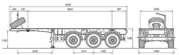 Полуприцеп танк контейнер Grunwald Полуприцеп танк контейнер Grunwald
